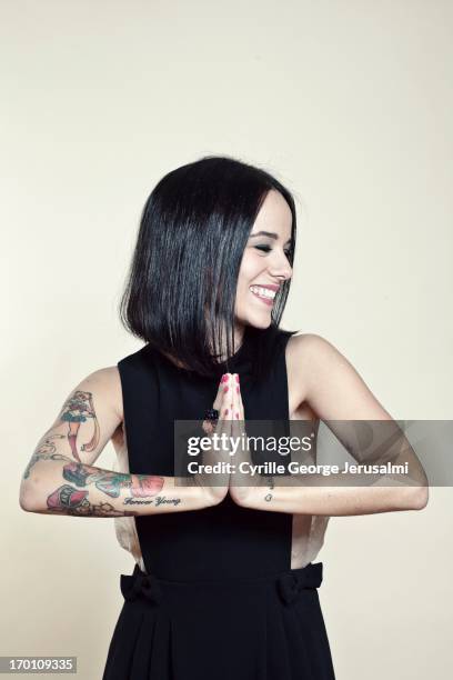 Singer Alizee is photographed for Self Assignment on March 1, 2013 in Paris, France.