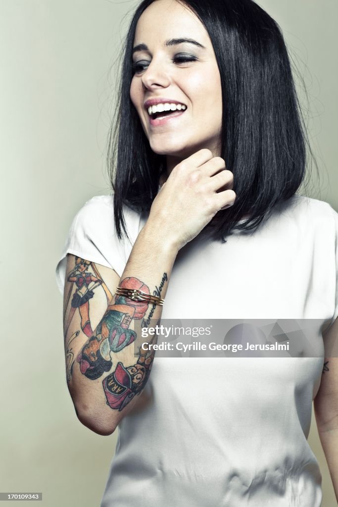 Alizee Masked Singer Singer Alizee is photographed for Self Assignment on March 1, 2013 in ...