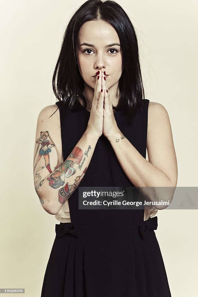 Alizee Masked Singer Singer Alizee is photographed for Self Assignment on March 1, 2013 in ...