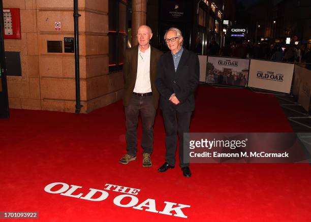 Paul Laverty and Ken Loach attend the "The Old Oak" Premiere at Vue West End on September 25, 2023 in London, England.