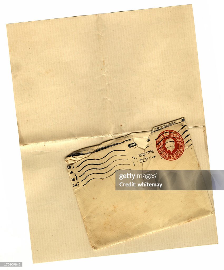 Página em branco e envelope