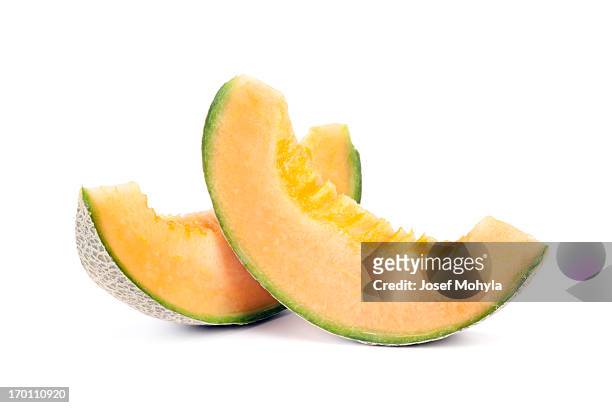 cantaloupe melon - meloen stockfoto's en -beelden