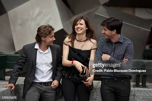 Actor Jan Cornet, actress Claudia Bassols and director Roger Gual attend 'Menu Degustacion' presentation at Cines Princesa on June 7, 2013 in Madrid,...