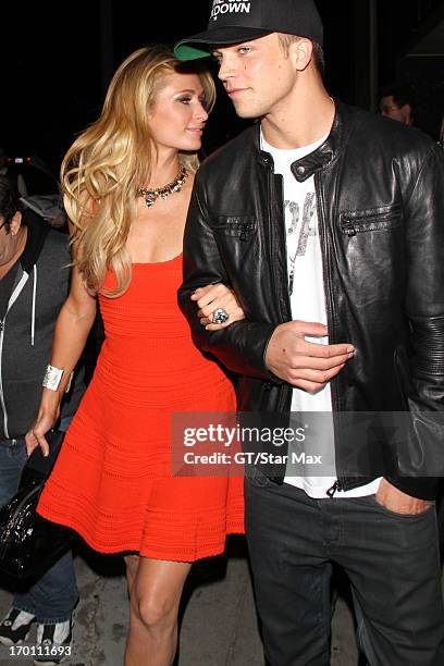 Paris Hilton and River Viiperi as seen on June 6, 2013 in Los Angeles, California.