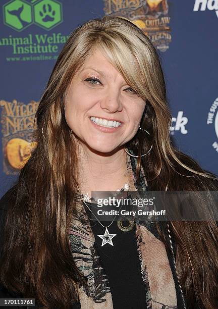 Paula Nelson attends the Hard Rock International's Wille Nelson Artist Spotlight Benefit Concert at Hard Rock Cafe, Times Square on June 6, 2013 in...