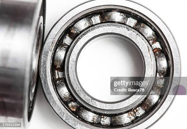 ball bearing over white background - ball bearings bildbanksfoton och bilder