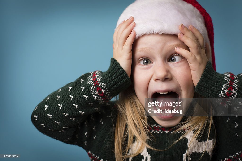 Santa s kleiner Gehilfe betont trägt Hut und Christmas Sweater