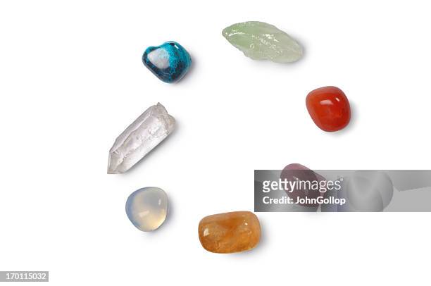 healing stones - healing crystals stock pictures, royalty-free photos & images