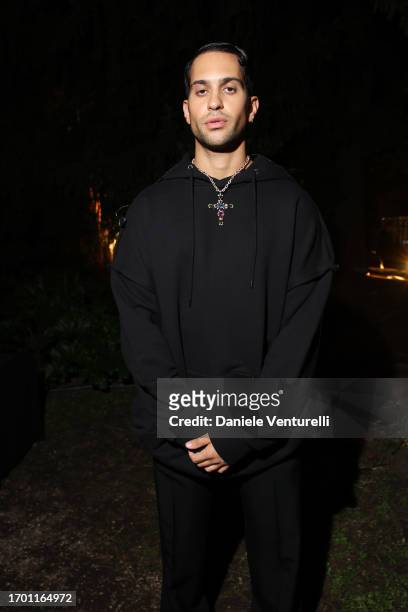Mahmood attends the Bulgari Serpenti Icon Event as part of Paris Fashion Week on September 25, 2023 in Paris, France.