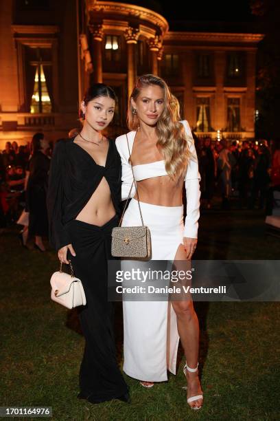 Caroline Hu and Maja Malnar attend the Bulgari Serpenti Icon Event as part of Paris Fashion Week on September 25, 2023 in Paris, France.