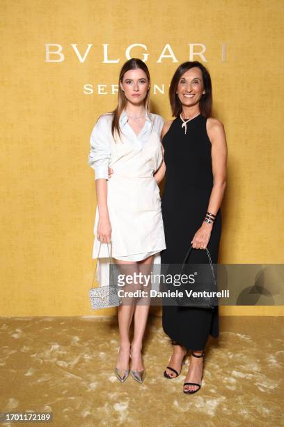 Zita d'Hauteville and Mireia Lopez Montoya attend the Bulgari Serpenti Icon Event as part of Paris Fashion Week on September 25, 2023 in Paris,...