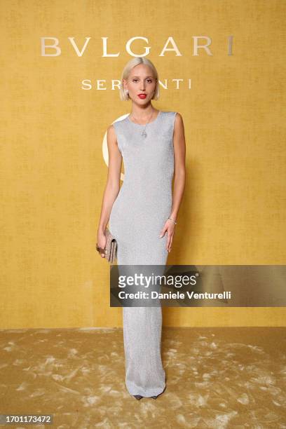 Princess Maria-Olympia of Greece attends the Bulgari Serpenti Icon Event as part of Paris Fashion Week on September 25, 2023 in Paris, France.