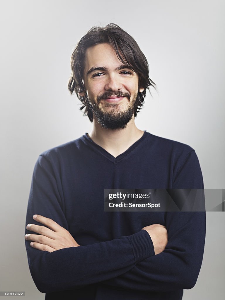 Young man smiling