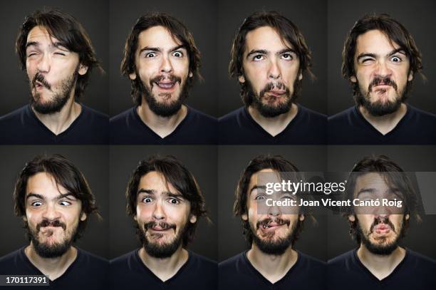 useful faces - multiple images different expressions stock pictures, royalty-free photos & images