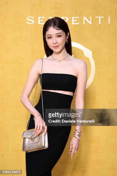 Shao Yu-Wei attends the Bulgari Serpenti Icon Event as part of Paris Fashion Week on September 25, 2023 in Paris, France.