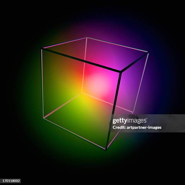Color Space In 3 Dimensions On Black, Photo