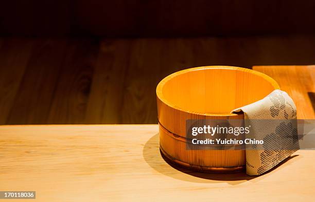 japanese washtub - washing tub stock pictures, royalty-free photos & images