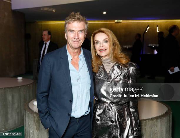 Cyrielle Clair and Philippe Caroit attend the Pierre Cardin Womenswear Spring/Summer 2024 show as part of Paris Fashion Week on September 25, 2023 in...