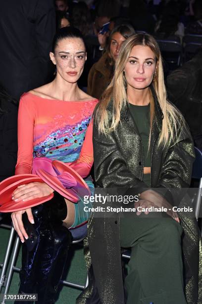 Maeva Giani Marshall and Sveva Alviti attend the Pierre Cardin Womenswear Spring/Summer 2024 show as part of Paris Fashion Week on September 25, 2023...