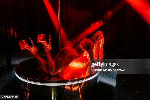 General view of atmosphere at the My Way Club prior to the Usher performance during his residency at La Seine Musicale on September 25, 2023 in...