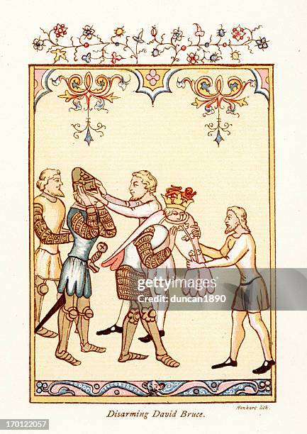 disarming david bruce - man getting dressed stock illustrations