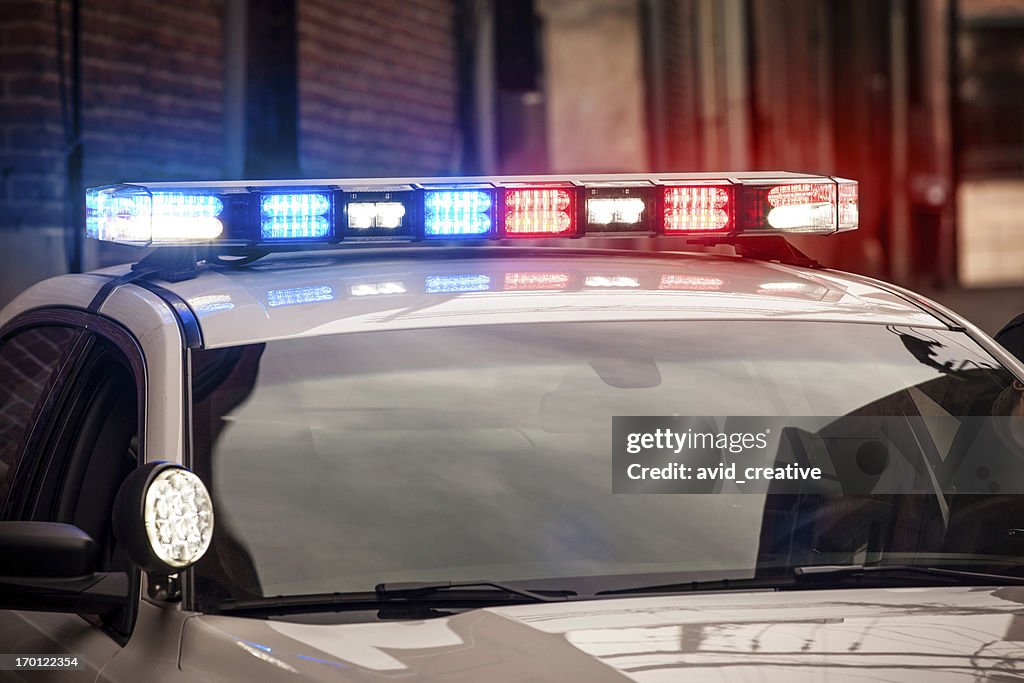 Luci lampeggianti polizia auto