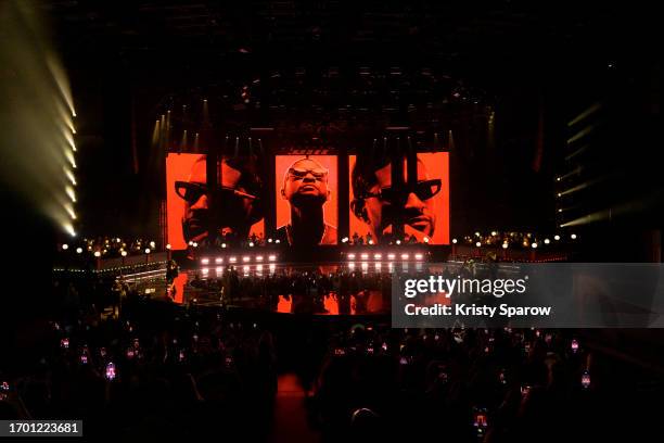 Usher performs onstage during his residency at La Seine Musicale on September 25, 2023 in Boulogne-Billancourt, France.