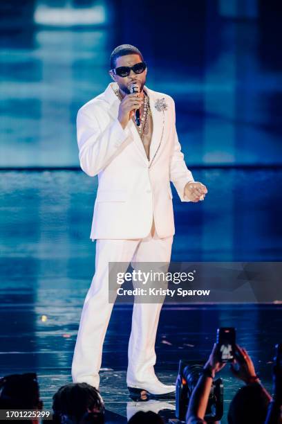 Usher performs onstage during his residency at La Seine Musicale on September 25, 2023 in Boulogne-Billancourt, France.