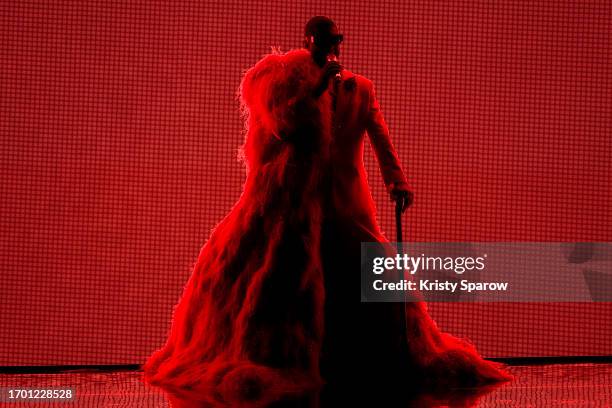 Usher performs onstage during his residency at La Seine Musicale on September 25, 2023 in Boulogne-Billancourt, France.