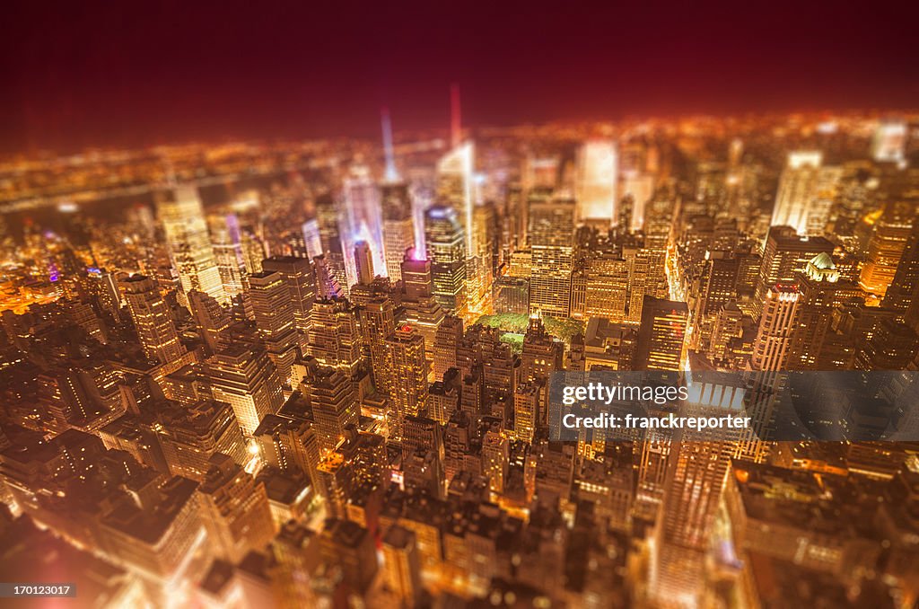 Manhattan downtown aerial view