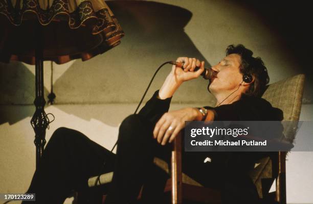 English singer-songwriter Roger Waters, formerly of Pink Floyd, performs on stage during a concert version of 'The Wall', Berlin, Germany, 21st July...