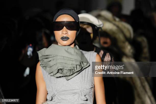 Models walk the runway during the Vaquera Womenswear Spring/Summer 2024 show as part of Paris Fashion Week on September 25, 2023 in Paris, France.