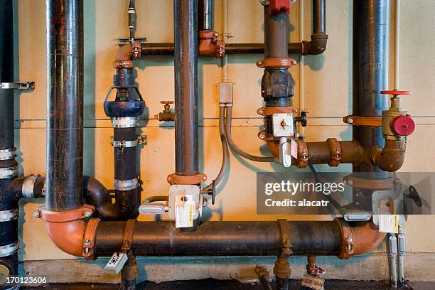 fire sprinkler control system - fire sprinkler stockfoto's en -beelden