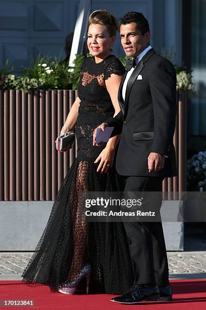 Josephine Zapata Genetay and Andersson Zapata arrive at a private dinner on the eve of the wedding of Princess Madeleine and Christopher O'Neill...