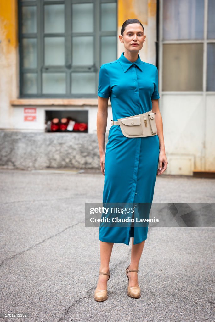 Street Style - Day 4 - Milan Fashion Week - Womenswear Spring/Summer 2024