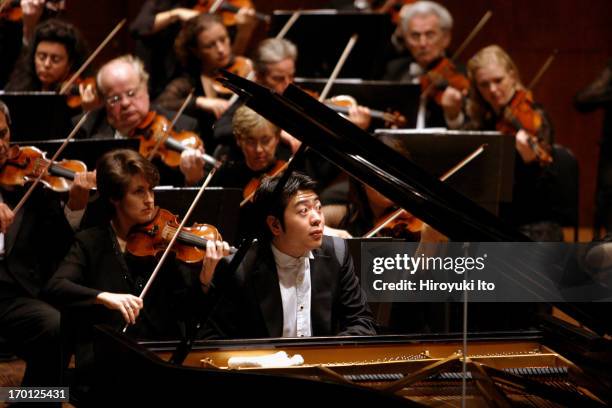 New York Philharmonic performing at Avery Fisher Hall on Wednesday night, September 29, 2004.This image:Lang Lang performing Tchaikovsky's "Piano...