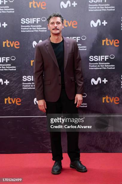 Actor Antonio Pagudo attend the "Un Silence " premiere during the 71st San Sebastian International Film Festival at the Kursaal Palace on September...