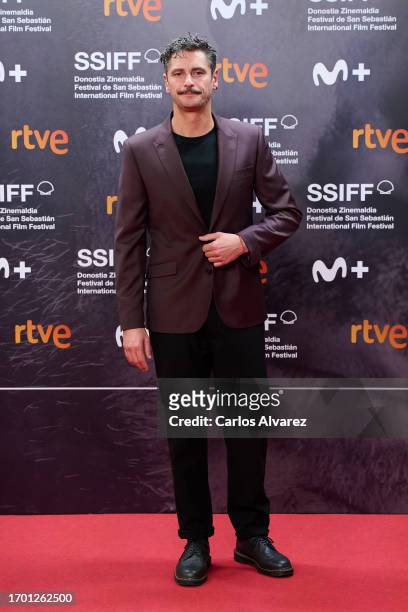Actor Antonio Pagudo attend the "Un Silence " premiere during the 71st San Sebastian International Film Festival at the Kursaal Palace on September...