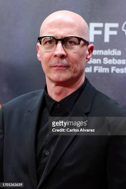 Actor Fele Martinez attend the "Un Silence " premiere during the 71st San Sebastian International Film Festival at the Kursaal Palace on September...
