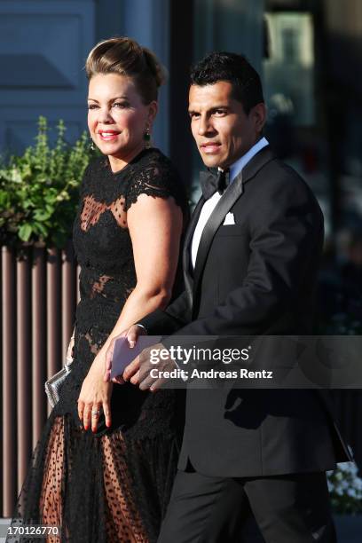 Josephine Zapata Genetay and Andersson Zapata arrive at a private dinner on the eve of the wedding of Princess Madeleine and Christopher O'Neill...