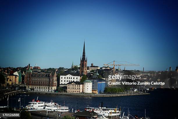 An alternative view of the city skyline as preparartions continue before the wedding of Princess Madeleine of Sweden and Christopher O'Neill on June...