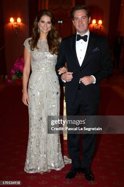 Princess Madeleine of Sweden and Christopher O'Neill attend a private dinner on the eve of the wedding of Princess Madeleine and Christopher O'Neill...