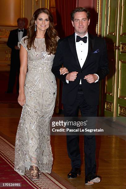 Princess Madeleine of Sweden and Christopher O'Neill attend a private dinner on the eve of the wedding of Princess Madeleine and Christopher O'Neill...
