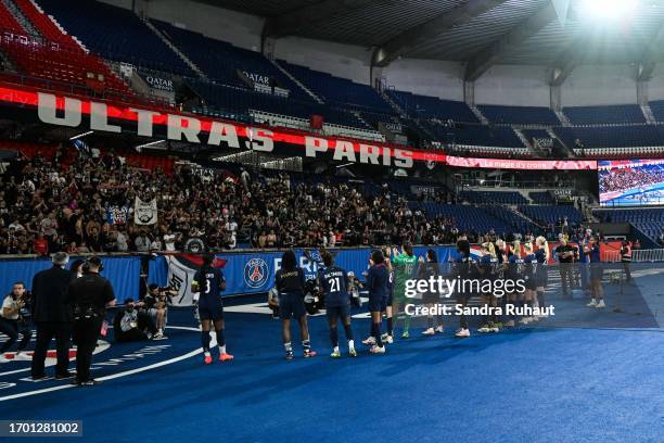 Of PSG after the D1 Arkema match between Paris Saint-Germain and Olympique Lyonnais at Parc des Princes on October 1, 2023 in Paris, France.