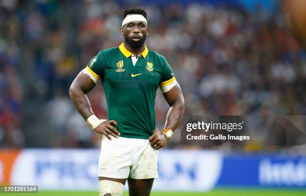 Siya Kolisi of South Africa during the Rugby World Cup 2023 Pool B match between South Africa and Tonga at Stade Velodrome on October 01, 2023 in...