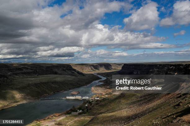 Murphy, Idaho, Monday, April 24, 2023 - Swan Falls Dam on the Snake River.