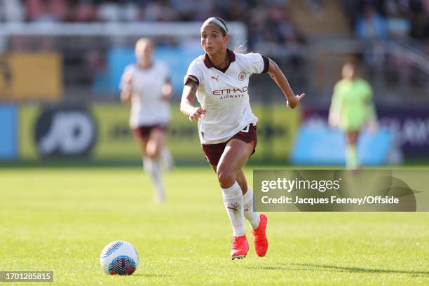 Deyna Castellanos of Manchester City during the Barclays Women's Super League match between West Ham United and Manchester City at Chigwell...