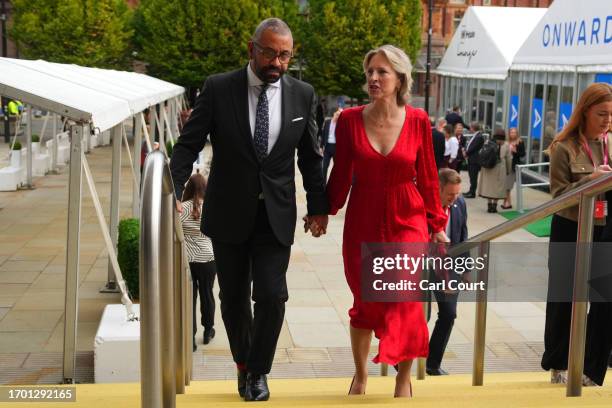 James Cleverly, Secretary of State for Foreign, Commonwealth and Development Affairs and his wife, Susie Cleverly arrive on day two of the...