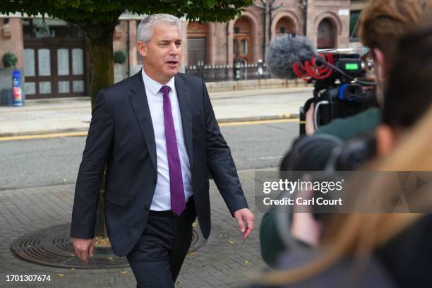 Steve Barclay, Secretary of State for Health and Social Care attends day two of the Conservative Party Conference 2023 on October 2, 2023 in...