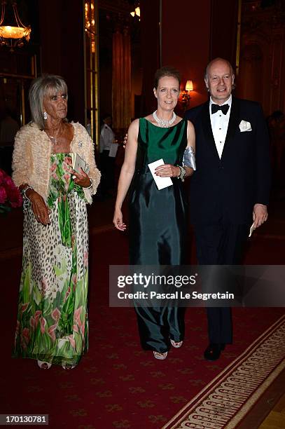 Princess Birgitta of Sweden, Desiree von Bohlen und Halbach and Eckbert von Bohlen attend a private dinner on the eve of the wedding of Princess...